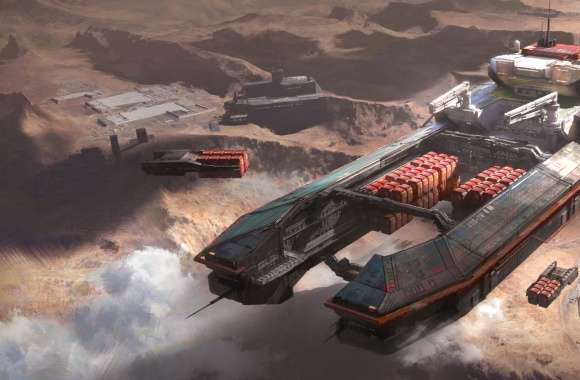 Desert Starship - Sci-Fi wallpapers hd quality