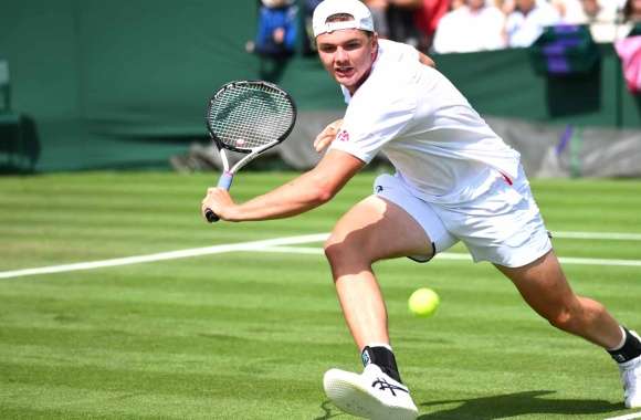 Dominic Stricker in Action - Wimbledon 2023 Tennis