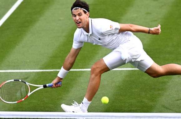 Dominic Thiem in Action at Wimbledon 2023 - Tennis wallpapers hd quality