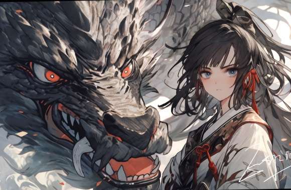 Dragon Girl Fantasy Asian Anime Anime Girl