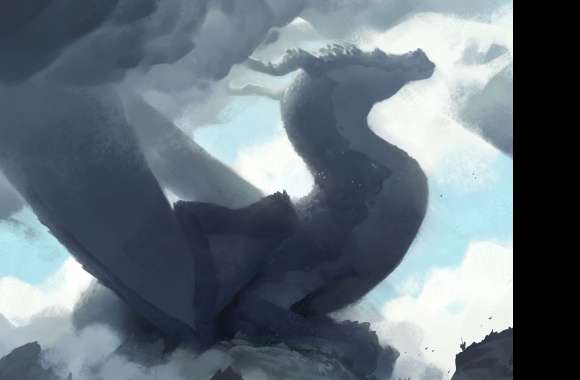 Dragon in the Clouds Fantasy wallpapers hd quality