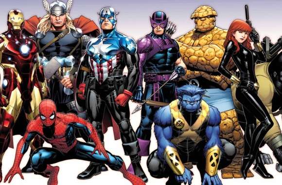 Dynamic Marvel Heroes Spider-Man, Iron Man, and More