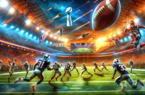 Dynamic NFL Super Bowl Action - HD Football Wallpaper