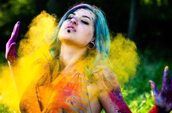 Earrings Blue Hair Mood Tattoo Colors Holiday Holi