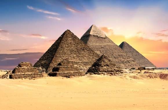 Egyptian Pyramids Sunset