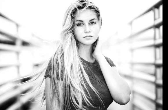 Elegance in Monochrome Blonde Model