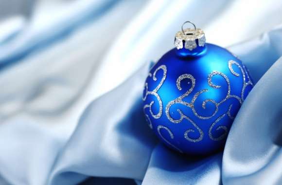 Elegant Blue Bauble A Holiday