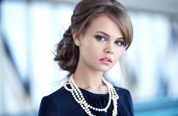 Elegant Brunette with Necklace -