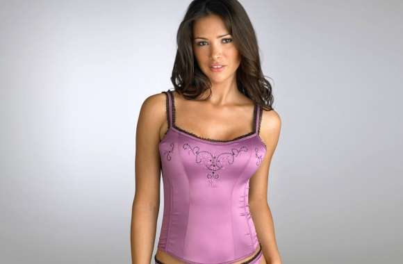 Elegant Woman in Purple Corset -