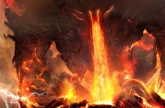 Elemental Fury A Stunning HD Fantasy Wallpaper