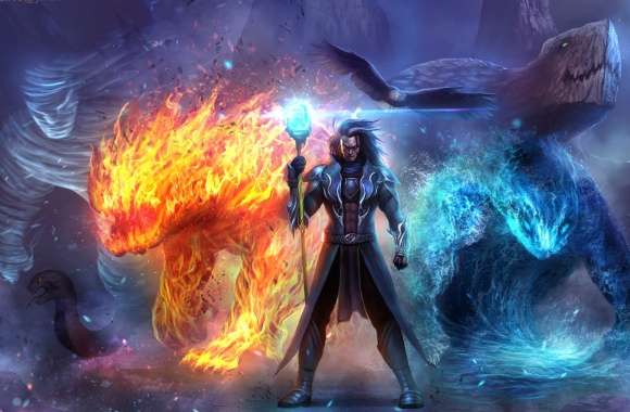 Elemental Wizardry - HD Fantasy Wallpaper wallpapers hd quality