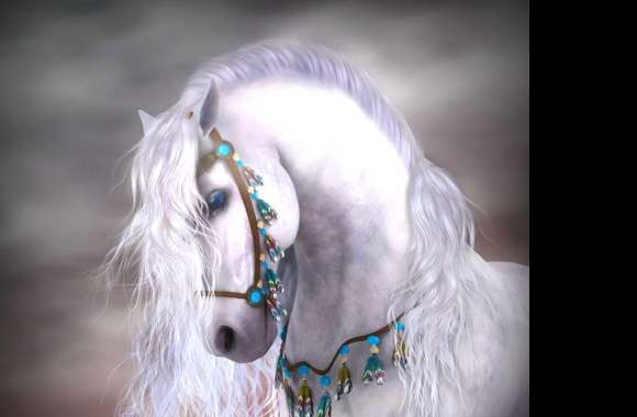 Enchanted Blue-Eyed Horse