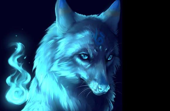 Enchanted Blue Wolf