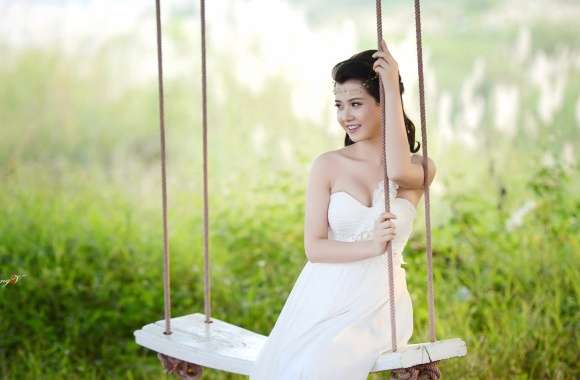 Enchanted Bride on Swing -