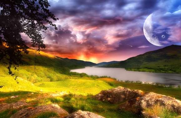 Enchanted Evening Fantasy Landscape