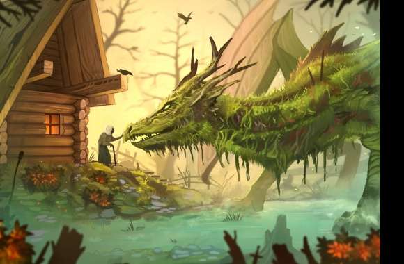 Enchanted Forest Dragon - HD Fantasy Wallpaper wallpapers hd quality