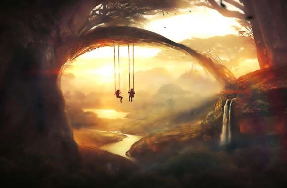 Enchanted Forest Swing - Fantasy Landscape