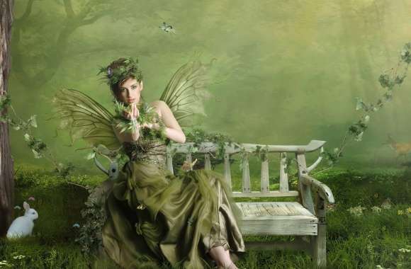 Enchanted Green Fairy wallpapers hd quality