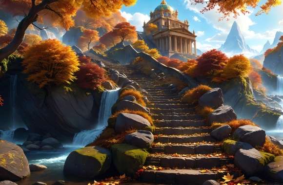 Enchanted Mansion Path - HD Fantasy Wallpaper wallpapers hd quality