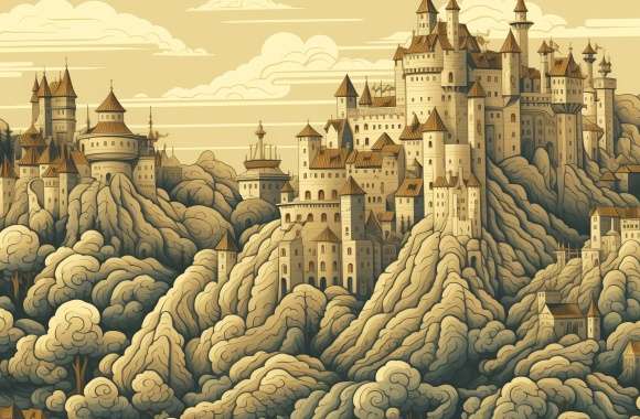 Enchanted Medieval Castle Landscape