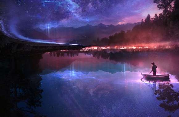 Enchanted Night Lake