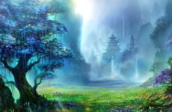 Enchanted Temple Landscape -