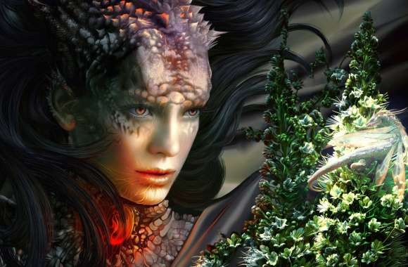 Enchanting Dragon Woman - Fantasy wallpapers hd quality