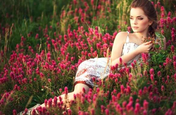 Enchanting Model in Meadow -