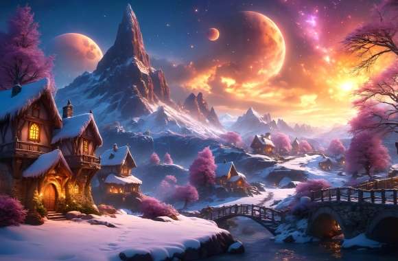 Enchanting Village Landscape -