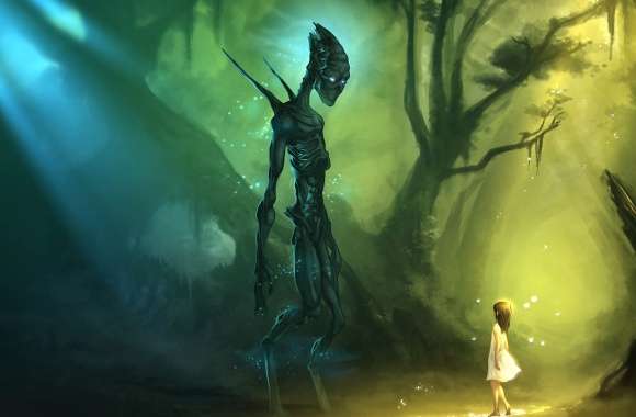 Enigmatic Encounter Alien Forest