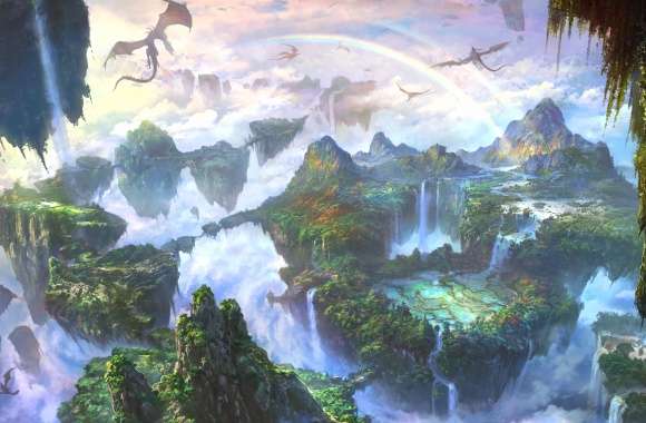 Epic Dragon Fantasy Landscape