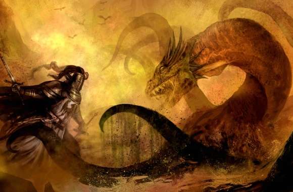 Epic Fantasy Warrior vs Hydra