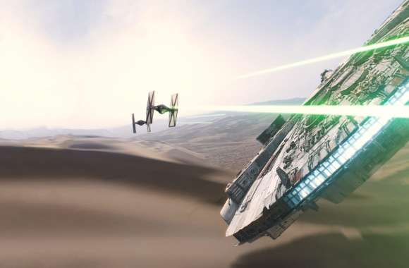 Epic Millennium Falcon Battle in Star Wars Sci-Fi Universe