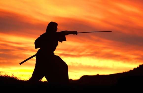 Epic Samurai Silhouette -