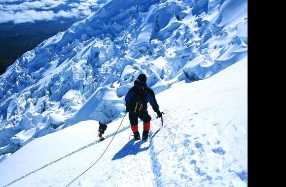 Epic Winter Climb of Scenic Mountain Adventure