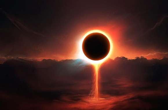 Ethereal Eclipse Fantasy - HD Moon Wallpaper