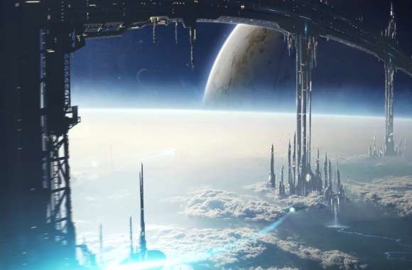 Ethereal Sci-Fi Cityscape wallpapers hd quality