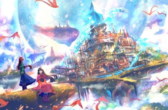 Fantasy Floating Island City - wallpapers hd quality