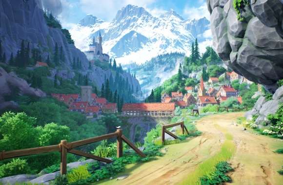 Fantasy Mountain City -