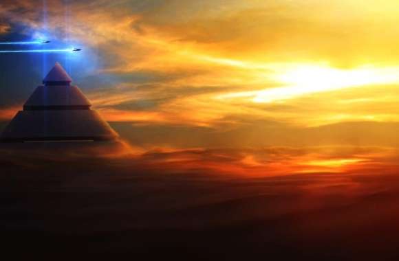 Fantasy Pyramid at Sunset -