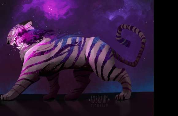 Fantasy Tiger A Cosmic Journey