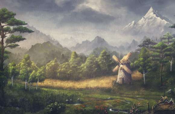 Fantasy Windmill Path -