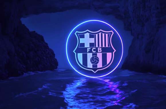 FC Barcelona Neon logo wallpapers hd quality