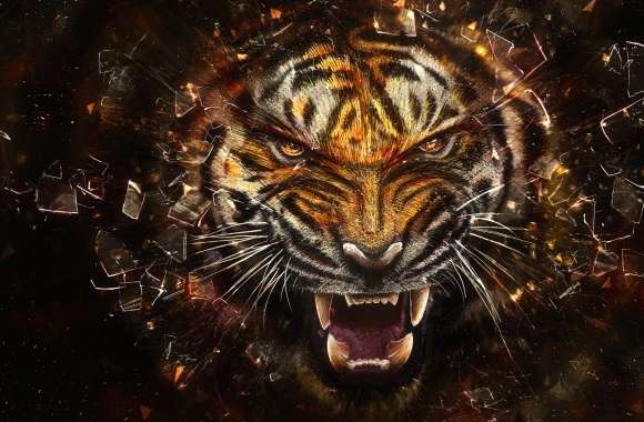 Ferocious Tiger Art -