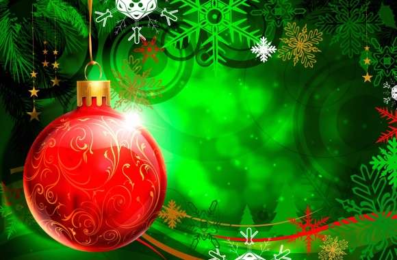 Festive Christmas Ornaments and Snow wallpapers hd quality