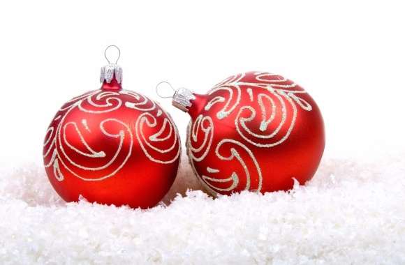 Festive Red Ornaments - for a Merry Christmas