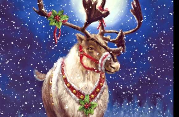 Festive Reindeer for a Magical Christmas wallpapers hd quality