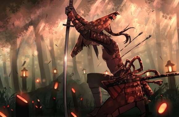 Fierce Samurai Warrior - Fantasy