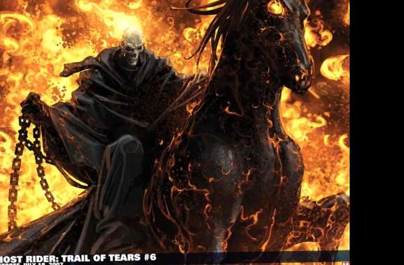 Fiery Ghost Rider HD Comic Wallpaper