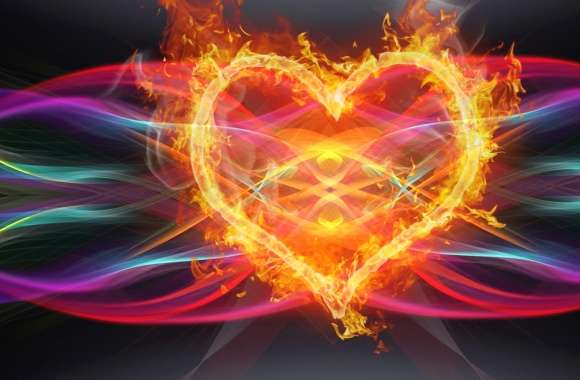 Fiery Heart - Vibrant wallpapers hd quality